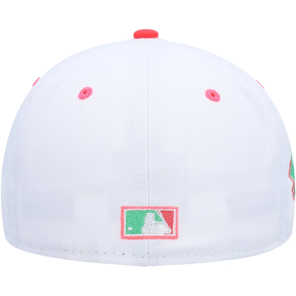 Casquette ajustée 20th Anniversary Watermelon Lolli 59FIFTY New Era pour homme, blanc/vert Colorado Rockies