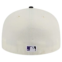 Men's New Era White Colorado Rockies Chrome 59FIFTY Fitted Hat