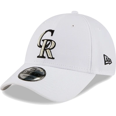 Men's New Era White Colorado Rockies League II 9FORTY Adjustable Hat