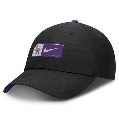 Casquette ajustable Nike Colorado Rockies Club Primetime pour homme, noire