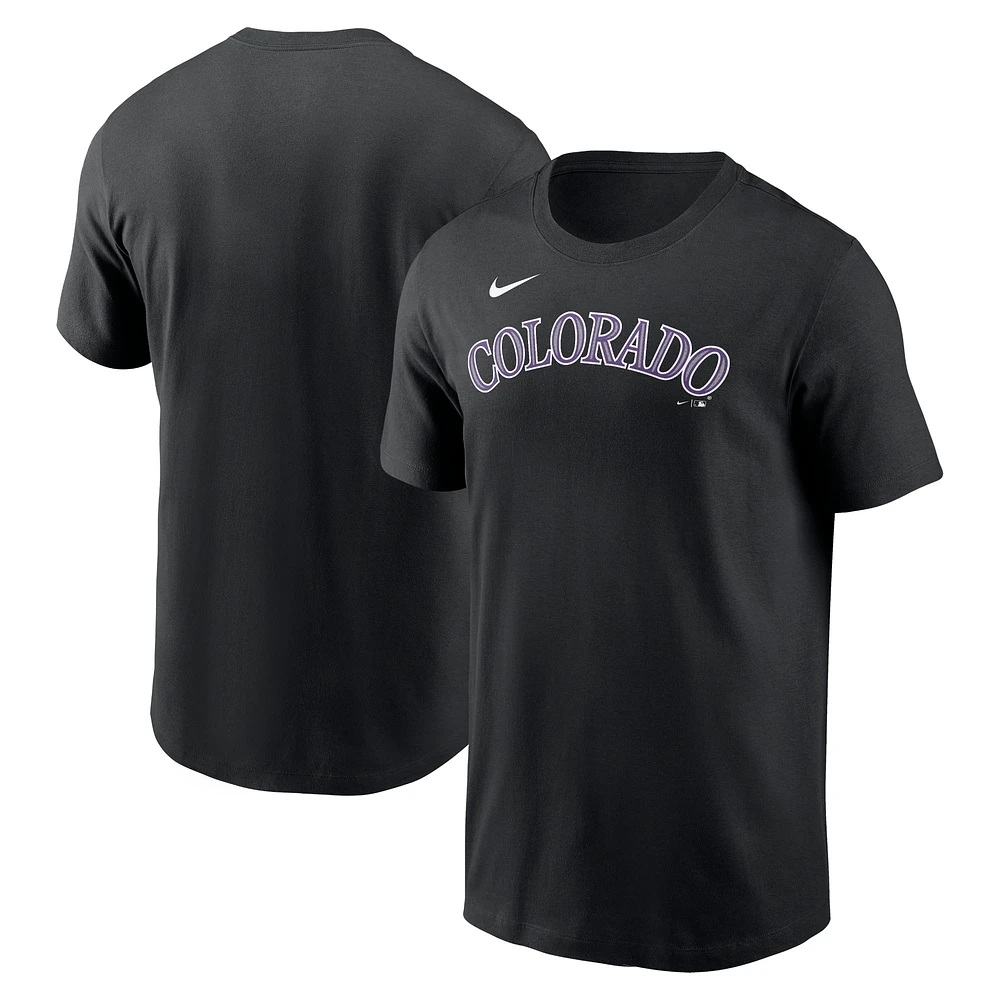 T-shirt Nike noir avec logo Fuse des Rockies du Colorado pour homme