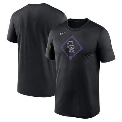T-shirt Nike noir Colorado Rockies Icon Legend Performance pour homme