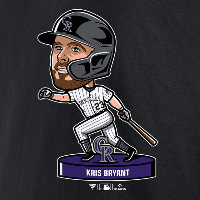 T-shirt à pompon Colorado Rockies Nike Kris Bryant pour homme, noir