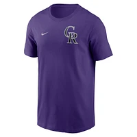 Men's Nike Purple Colorado Rockies 2-Hit T-Shirt