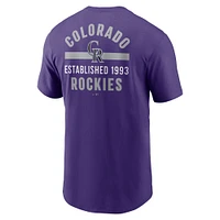 Men's Nike Purple Colorado Rockies 2-Hit T-Shirt