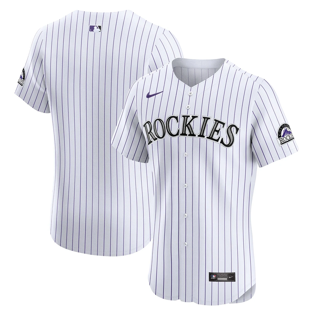 Maillot Nike Colorado Rockies Domicile Elite pour homme, blanc