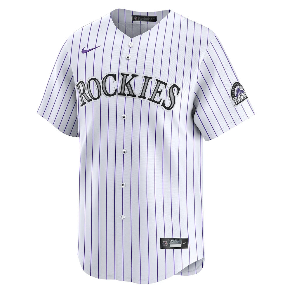 Men's Nike  White Colorado Rockies Home Limited Player Jersey