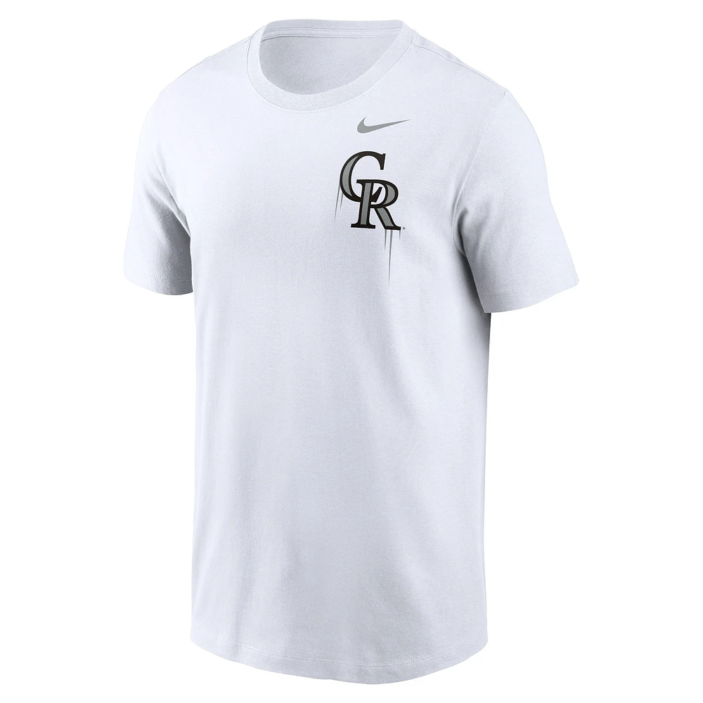 Men's Nike White Colorado Rockies Mile High Hometown T-Shirt