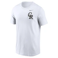 Men's Nike White Colorado Rockies Mile High Hometown T-Shirt