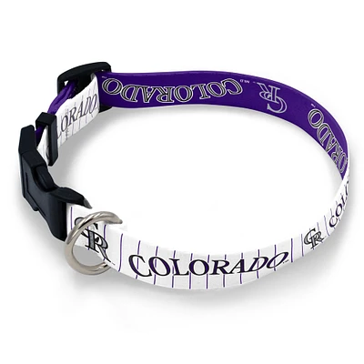 WinCraft Colorado Rockies Collier réglable pour animal de compagnie taille moyenne