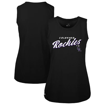 Débardeur noir pour femme Levelwear Colorado Rockies Accolade Macy Prospect