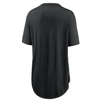 Women's Nike Black Colorado Rockies Mascot Outline Weekend Tri-Blend T-Shirt