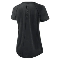 Women's Nike  Heather Black Colorado Rockies Summer Breeze Raglan Fashion T-Shirt