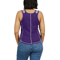 Women's WEAR by Erin Andrews Purple Colorado Rockies Contrast Stitch Tank Top