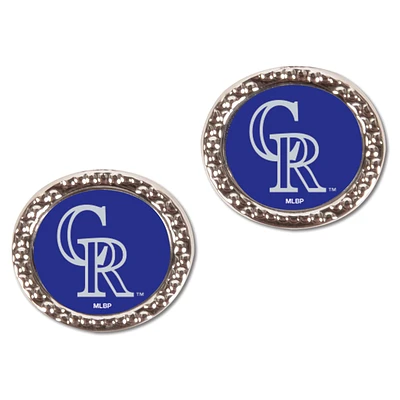 Boucles d'oreilles rondes WinCraft Colorado Rockies pour femmes