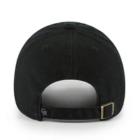 Youth '47 Black Colorado Rockies Team Logo Clean Up Adjustable Hat