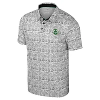 Men's Colosseum Black Colorado State Rams It's Time! Allover Print Polo