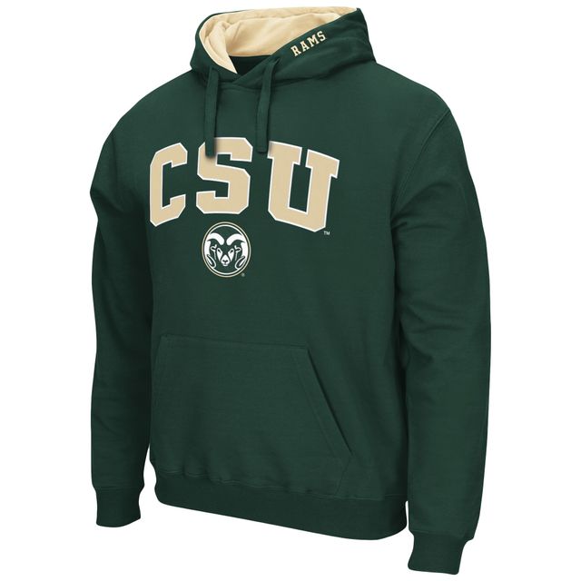 Colosseum Green Colorado State Rams Arch and Logo Sweat à capuche pour homme