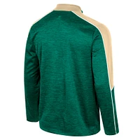 Veste à demi-zip chinée Colosseum Green Colorado State Rams pour hommes