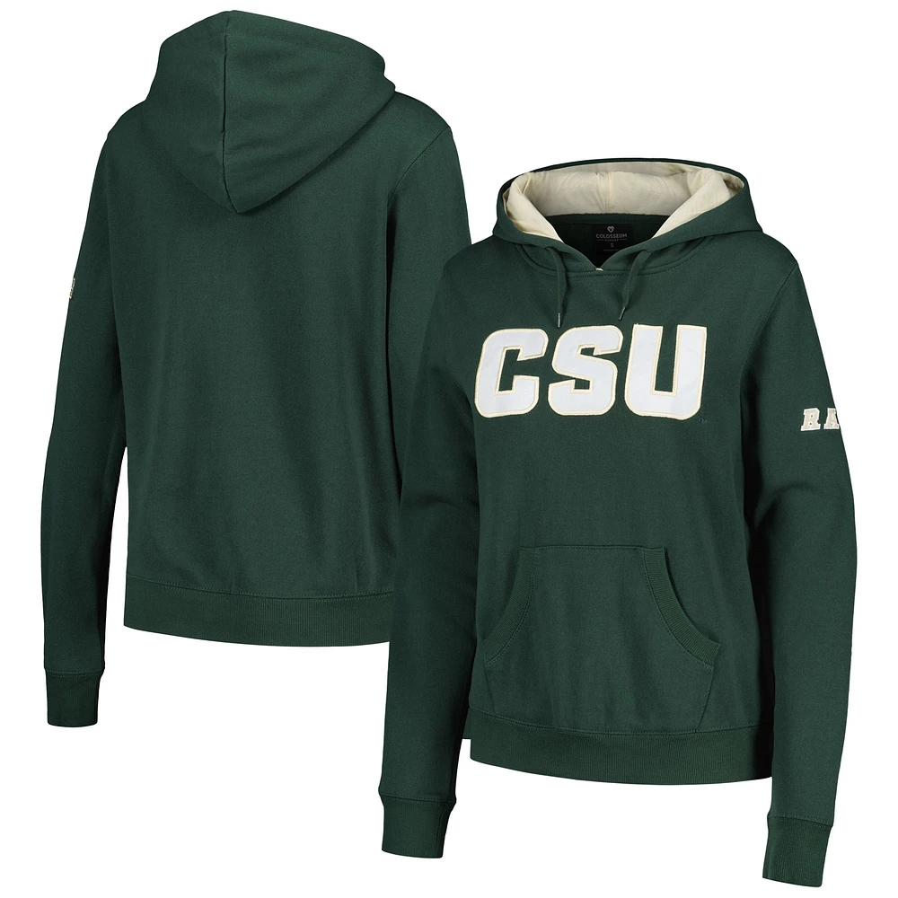 Sweat à capuche gros logo des Colorado State Rams Stadium Athletic pour femme, vert