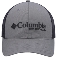 Men's Columbia Graphite/Black PFG Trucker Snapback Hat