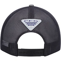 Men's Columbia Graphite/Black PFG Trucker Snapback Hat