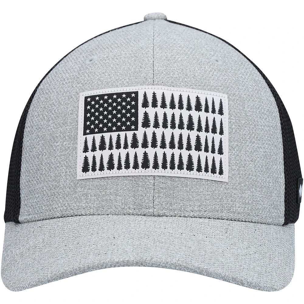 Men's Columbia Heathered Gray Tree Flag Flex Hat