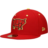 Casquette ajustée New Era Chicharrones de Columbia Copa la Diversión 59FIFTY rouge pour homme