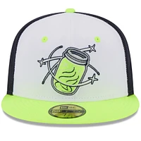 Men's New Era White Columbia Fireflies Authentic Collection Alternate Logo 59FIFTY Fitted Hat