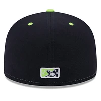 Men's New Era White Columbia Fireflies Authentic Collection Alternate Logo 59FIFTY Fitted Hat