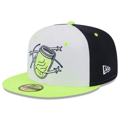 Casquette ajustée 59FIFTY avec logo alternatif Columbia Fireflies New Era pour homme, blanche