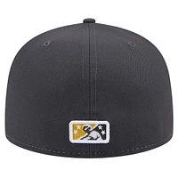 Men's New Era White Columbia Fireflies Theme Night Grits 59FIFTY Fitted Hat