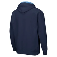 Men's Colosseum Navy Columbia University Arch & Logo 3.0 Full-Zip Hoodie