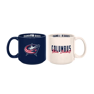 Lot de 2 tasses empilables de 15 oz des Blue Jackets de Columbus