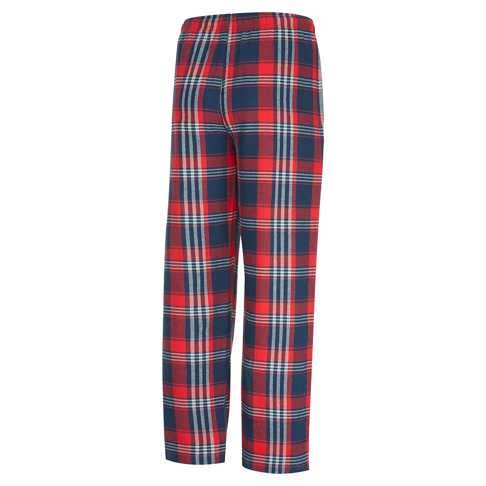 Men's Concepts Sport Red/Navy Columbus Blue Jackets Region Flannel Sleep Pants