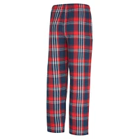 Men's Concepts Sport Red/Navy Columbus Blue Jackets Region Flannel Sleep Pants