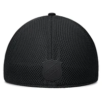Men's Fanatics Black Columbus Blue Jackets Pro Road Logo Mesh Flex Hat
