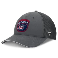 Men's Fanatics Gray Columbus Blue Jackets Authentic Pro Home Ice Trucker Adjustable Hat