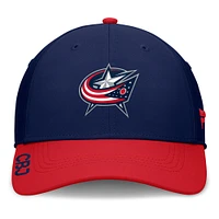 Men's Fanatics Navy/Red Columbus Blue Jackets Authentic Pro Rink Flex Hat