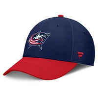 Men's Fanatics Navy/Red Columbus Blue Jackets Authentic Pro Rink Flex Hat