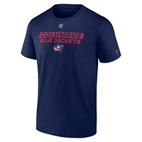 Men's Fanatics  Navy Columbus Blue Jackets Authentic Pro Core Primary T-Shirt