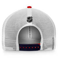 Men's Fanatics Red/White Columbus Blue Jackets Authentic Pro Rink Trucker Snapback Hat