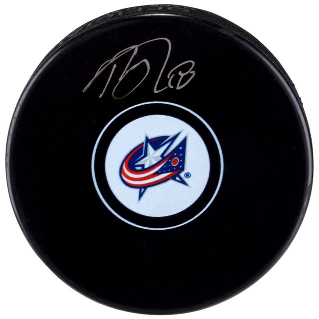 Rondelle de hockey autographiée des Blue Jackets de Columbus de Pierre-Luc "PL" Dubois