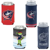 WinCraft Columbus Blue Jackets 4-Pack 12oz. Can & Slim Can Cooler Set
