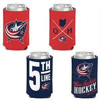 WinCraft Columbus Blue Jackets 4-Pack 12oz. Can Cooler Set