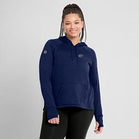 Women's Fanatics  Heather Navy Columbus Blue Jackets Authentic Pro Pullover Hoodie