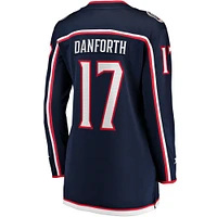 Women's Fanatics Justin Danforth Navy Columbus Blue Jackets Home Breakaway Player Jersey