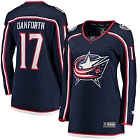 Women's Fanatics Justin Danforth Navy Columbus Blue Jackets Home Breakaway Player Jersey