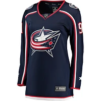 Women's Fanatics Kent Johnson Navy Columbus Blue Jackets Home Breakaway Player Jersey