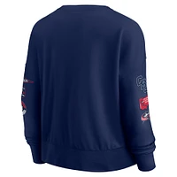 Women's Fanatics Navy Columbus Blue Jackets Go Team Pullover Sweatshirt